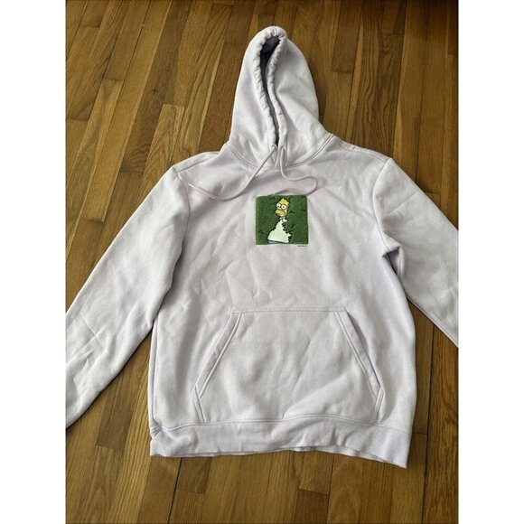 H & M The Simpsons Homer MEME Regular Fit Lilac Hoodie Sweatshirt Men Size M - Picture 3 of 6